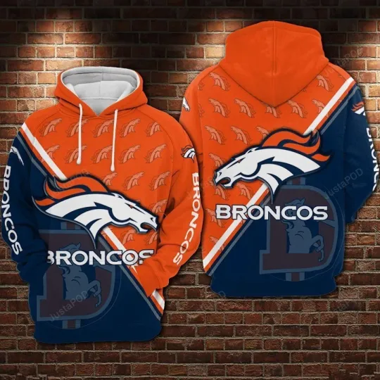 Discover Denver Football Team Broncoss 3D Hoodie, Unisex Adults S-5XL