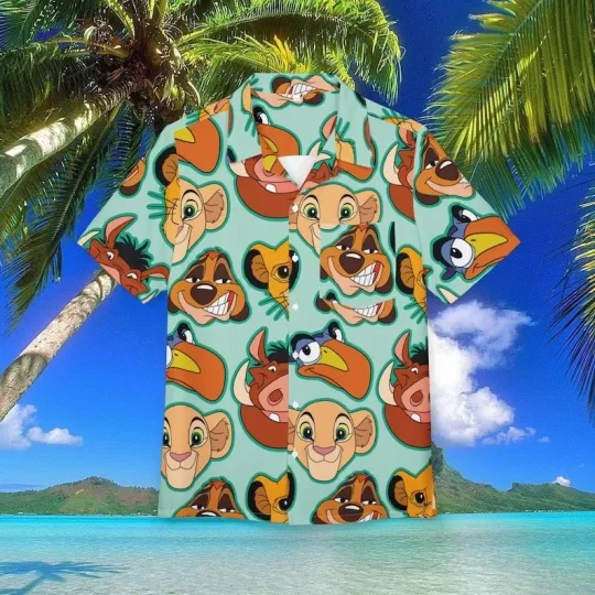 Disney Lion King Signature Hawaiian Shirt, Simba Timon Pumbaa Hawaii Shirts