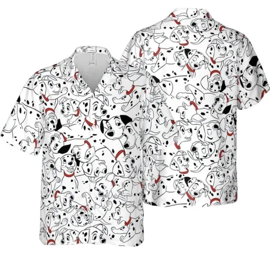Discover Unisex Disney 101 Dalmatians Hawaiian Shirt, Pongo And Perdita Dalmatian Disney