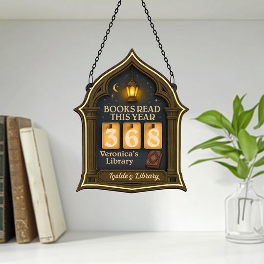 Discover Personalized Books Read Tracker, Fantasy Book Counter Sign, Lantern Bookshelf Decor, Reader Gift, Book Lover Gift, Bookish Home Display