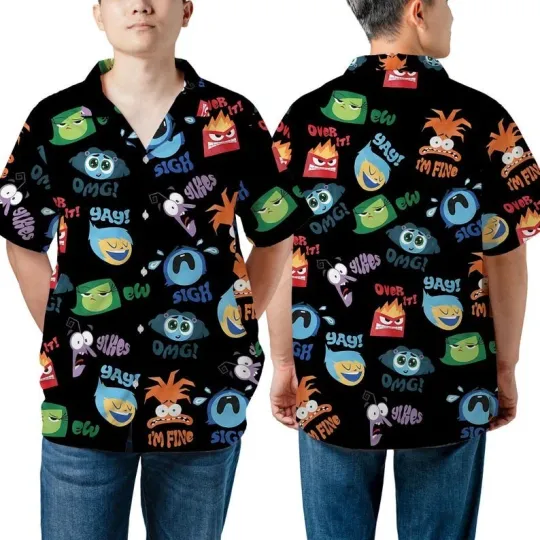 Unisex Inside Out 2 Emotions Hawaiian Shirt