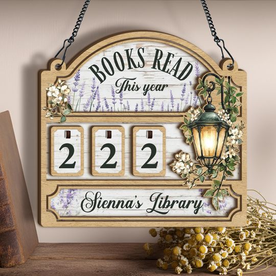 Discover Personalized Books Read This Year Counter, Library Book Tracker, Books Read Tracker, Book Lover Gift, Bookish Reader Gift, Bookshelf Decor