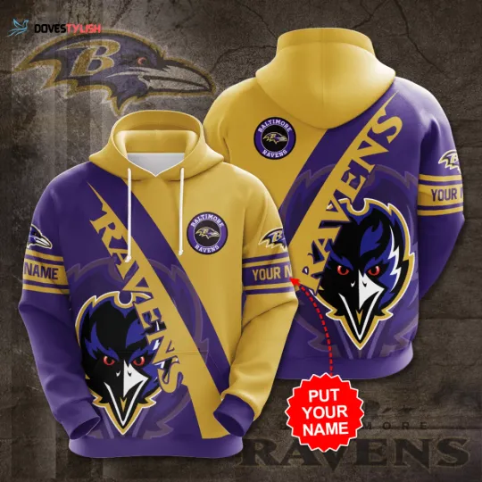 Discover Baltimore Football Team Ravenss 3D Hoodie, Unisex Adults S-5XL