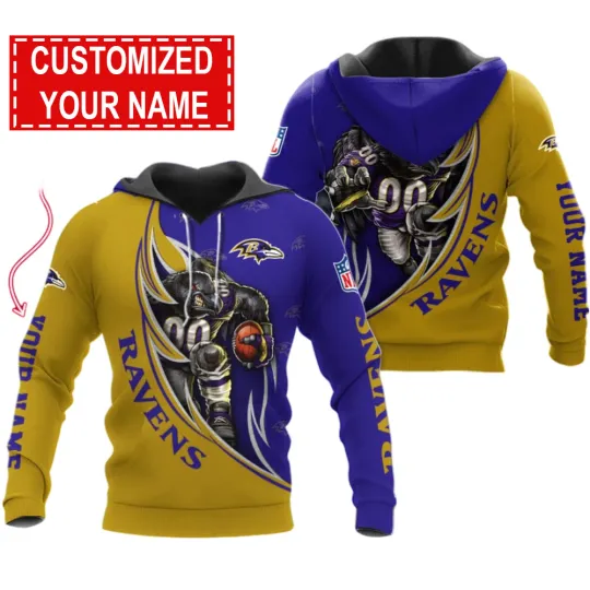 Discover Baltimore Football Team Ravenss 3D Hoodie, Unisex Adults S-5XL
