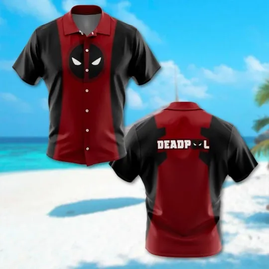 Deadpool Superhero Hawaiian Shirt, Deadpool Anti Hero Hawaii Shirt