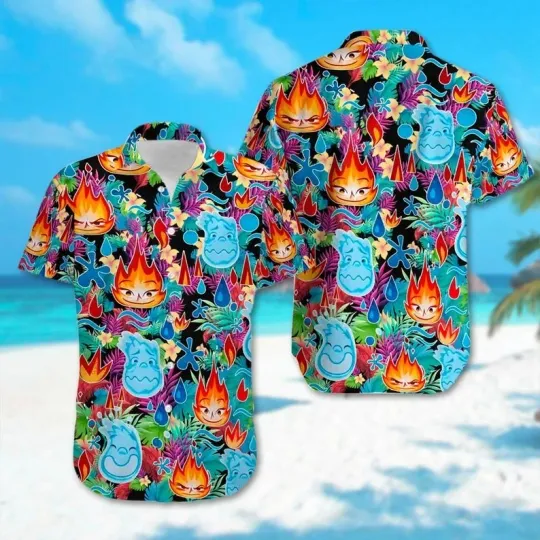 Discover Elemental Ember And Wade Summer Tropical Hawaiian Shirt