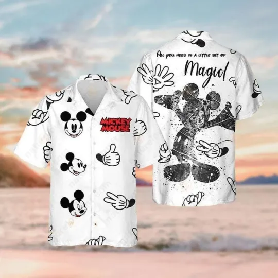 Discover Little Of Magic Mickey Mouse Hawaiian Shirt, Disney Mickey Button Up Shirt