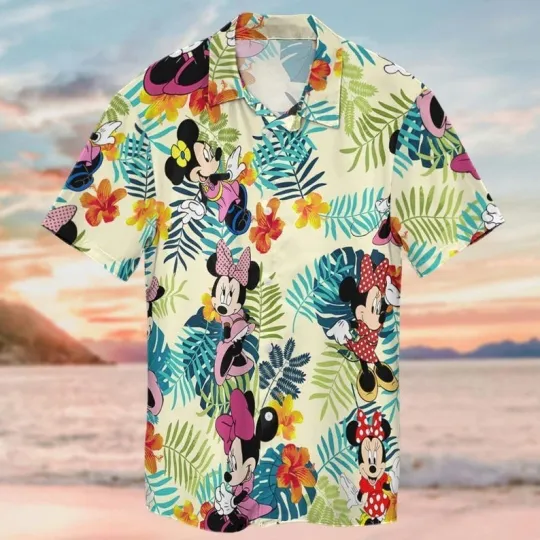 Discover Minnie Disney Hawaiian Shirt, Minnie Aloha Button Shirt