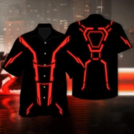 Disney Tron Ares Cosplay Halloween Hawaiian Shirt, Tron Ares Magic Kingdom Hallo