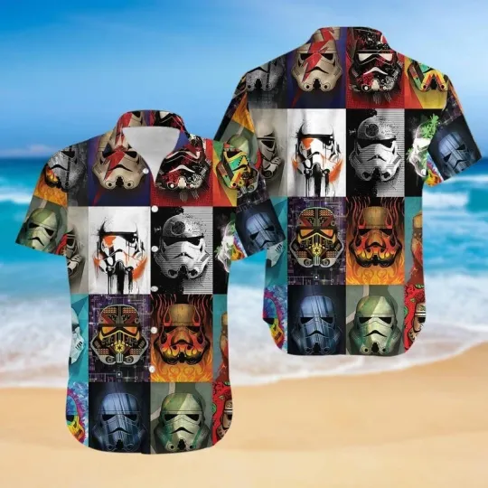 Discover Stormtrooper Star Wars Button up Shirt, Pop Art Hawaiian Shirt