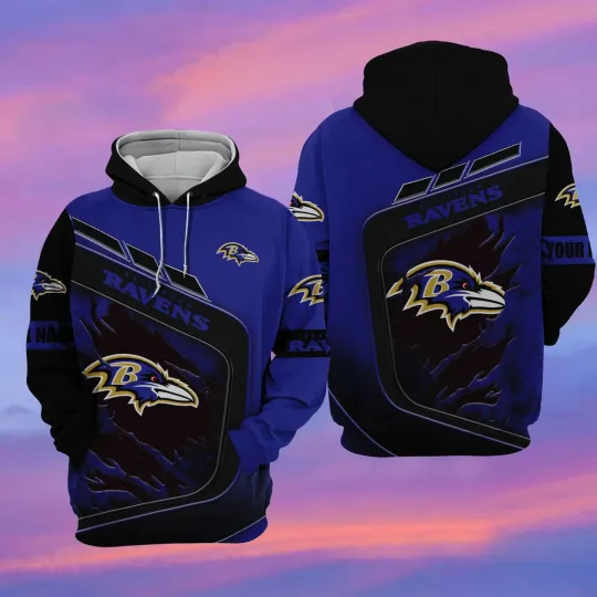Discover Baltimore Football Team Ravenss 3D Hoodie, Unisex Adults S-5XL