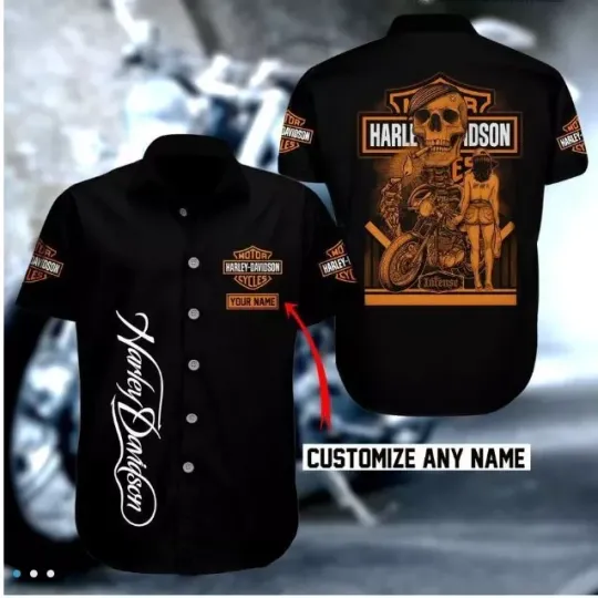 Discover Personalized Harley Racing Davidsonn 3D Hawaiian Shirt