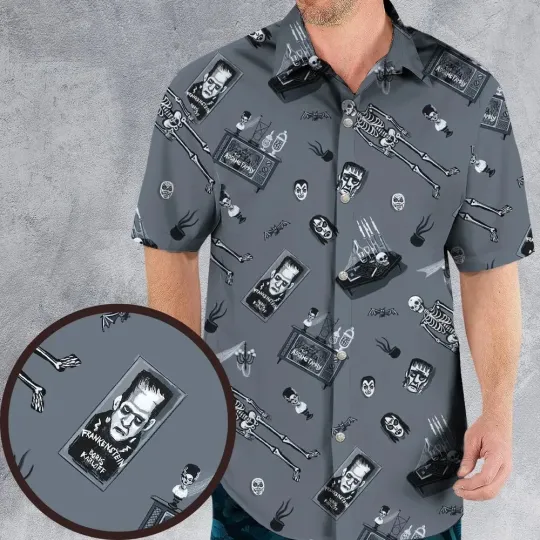 Discover Monster Decor Hawaiian Shirt, Unisex Adult