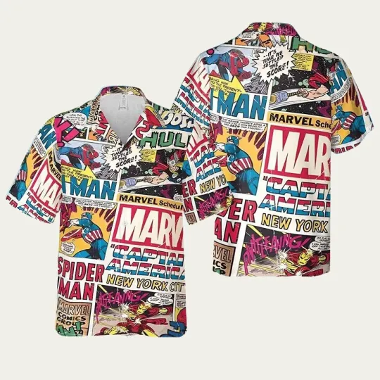 Discover Superhero Marvel Superhero Aloha Vibe Hawaiian Shirt