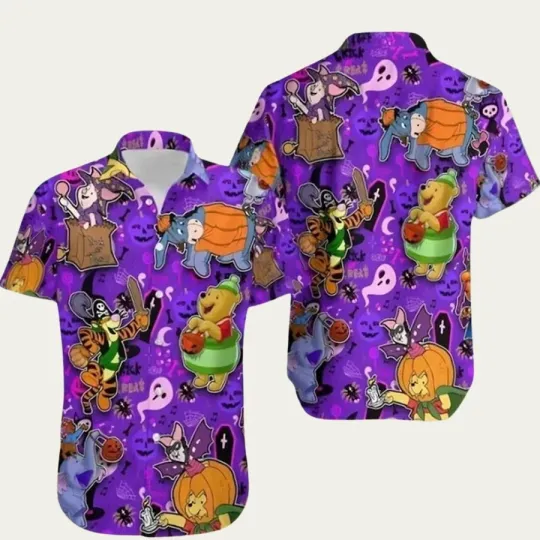 Discover Disney Pooh Friends Halloween Winnie The Pooh Hawaiian Shirt