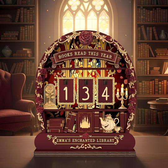 Discover Vintage Book Read Tracker, Personalized Book Lover Gift, Reading Tracker,Library Decor, Books Read This Year Counter, Reading Lover Gift