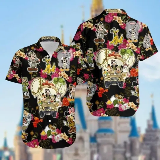 Discover Halloween Mickey Animal Kingdoms Shirt, Mickey And Friends Hawaiian Shirt