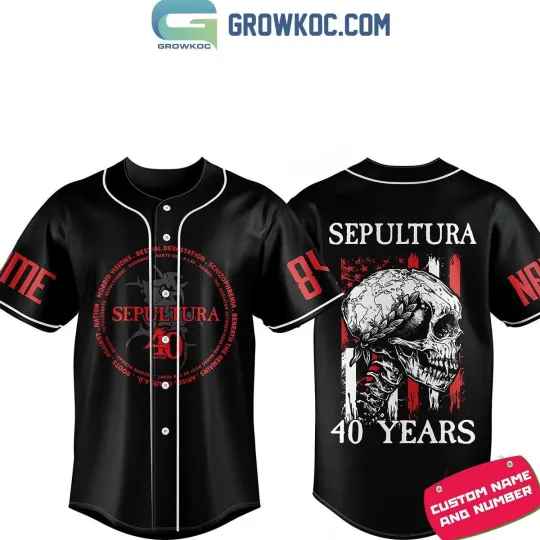 Discover Sepultura 40 Years Morbid Baseball Jersey- trendy 2025 jersey