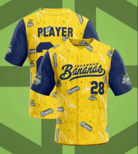 Discover Savannah Bananas Jersey Yellow Funny Baseball Sports