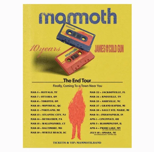 Discover Mammoth Announce 2026 U.S. Tour Poster