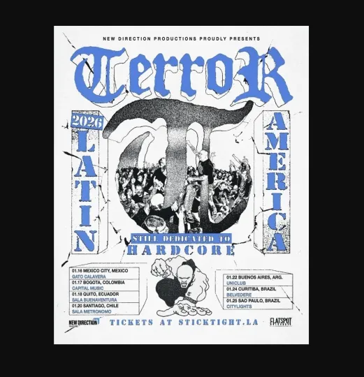 Discover Terror Band Latin America 2026 Schedule Tour Dates Still Dedicated Poster