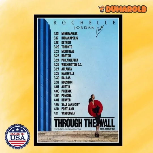 Discover Rochelle Jordan North American Tour 2026 Poster Home Decor, Wall Art