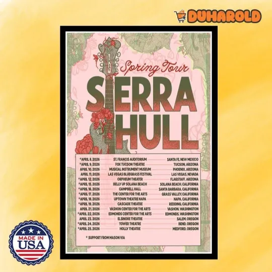 Discover Sierra Hull Spring Tour 2026 Poster Home Decor, Wall Art, No Frame, Fan Gift