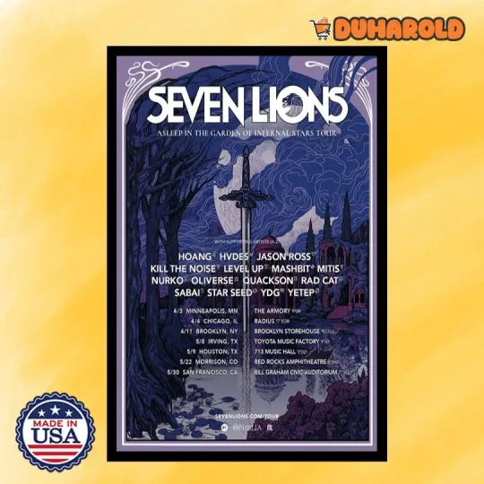 Seven Lions Asleep In The Garden Of Infernal Stars Tour 2026 Poster