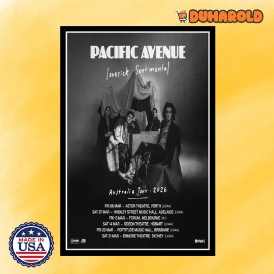 Discover Pacific Avenue Tour Australia 2026 Poster Home Decor, Wall Art, Fan Gift