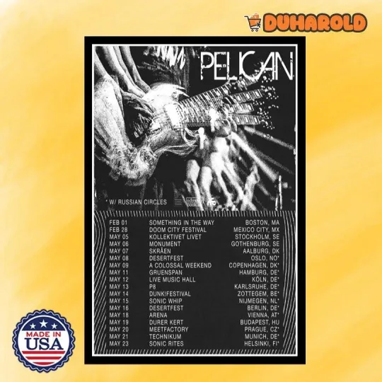 Discover Pelican May Tour 2026 Poster Home Decor, Wall Art, No Frame, Fan Gift