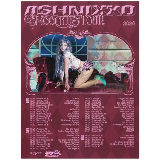 Ashnikko Demidevil Tour 2026 Concert Dates Gothic Poster