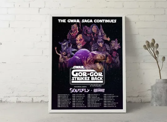 Discover GWAR The Gwar Saga “Gor-Gor Strikes Back” 2026 North America Tour Poster –