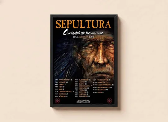 Discover Sepultura Final European Tour 2026 Schedule Dates Poster Home Decor