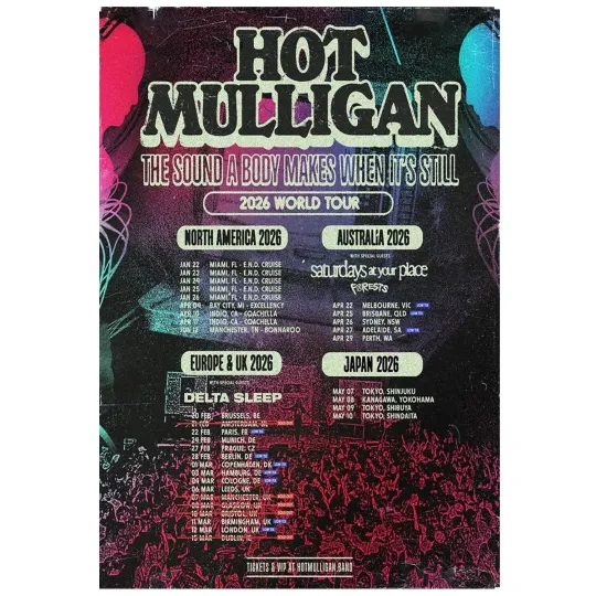 Discover Mulligan The Sound A Body Makes World Tour 2026 Poster