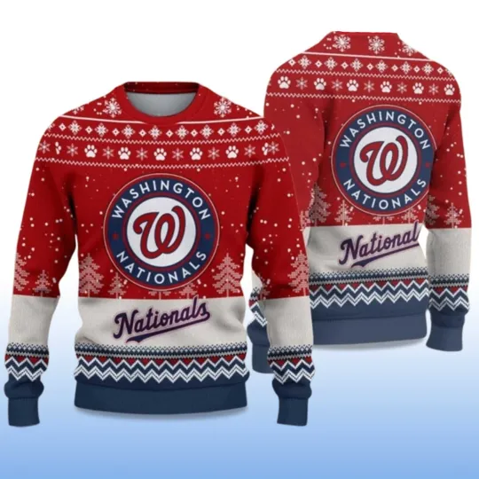 Discover 2025 Washington National Ugly Christmas Sweater Size XS-5XL