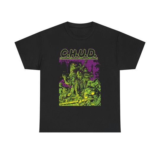 Discover CHUD C.H.U.D. Horror Movie Logo Black Navy Tee T-Shirt Size S to 5XL