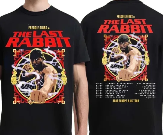 Discover Freddie Gibbs The Last Rabbit 2026 Europe And UK Tour Schedule 2 Sides Shirt