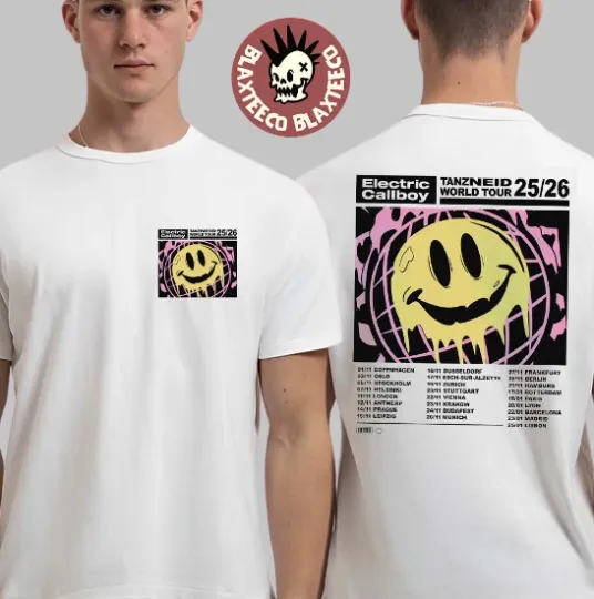 Discover Electric Callboy Tanzneid World Tour 2025 2026 Dripping Smile T-Shirt