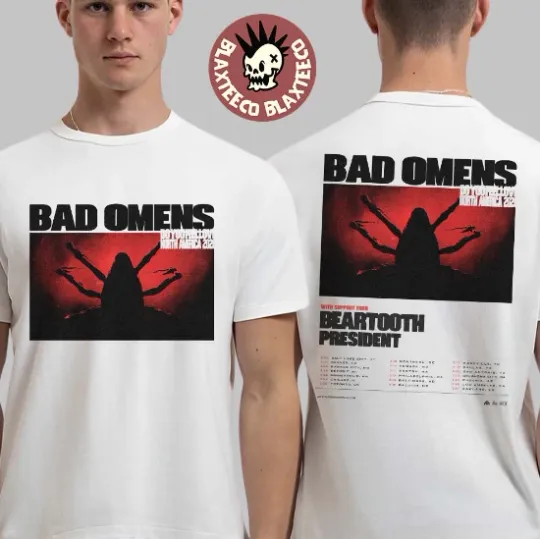 Discover Bad Omens Do You Feel Love North America 2026 Tour City Dates Two Sided T-Shirt