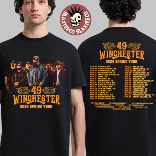 Discover 49 Winchester 2026 Spring Tour North American City Dates Two Sided T-Shirt