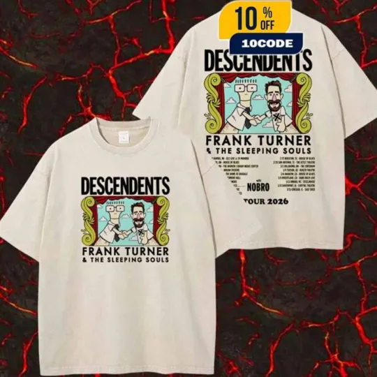 Discover Descendents x Frank Turner x The Sleeping Souls With Nobro US Tour 2026 Shirt