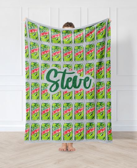Discover Mountain Dew Personalized Fleece Blanket - Custom Name Throw for Kids, Birthdays & Anniversaries