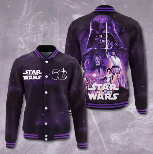 Discover Star Wars 50 Years A New Hope Baseball Jacket