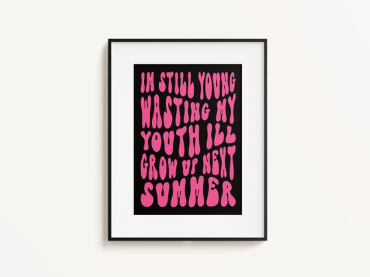 Machine Gun Kelly Drunk Face Poster, Song Lyric Wall Art, Music Poster