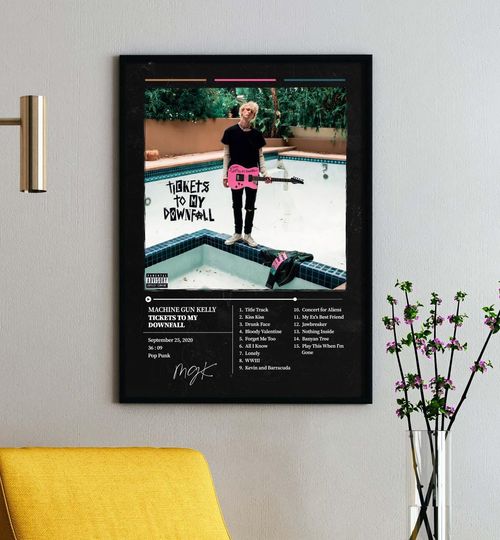 MGK Tickets to My Downfall Album Poster - Vertical Matte Poster for Home & Living