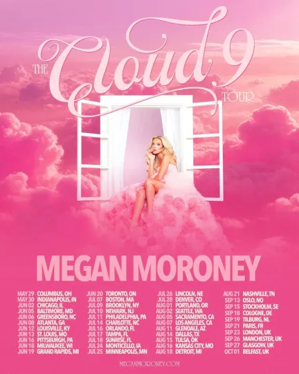 Discover Megan Moroney The Cloud 9 Tour 2026 Tour Poster