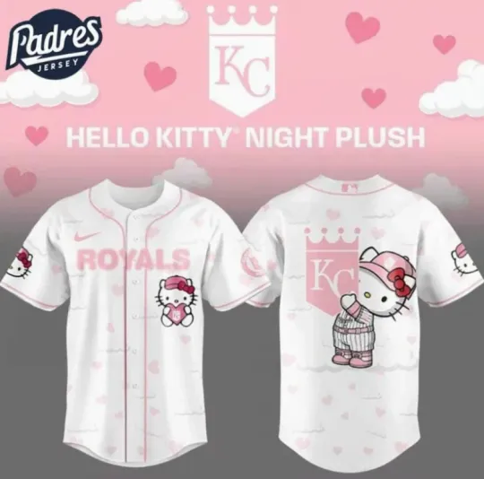 Discover Yc Kansa City Royal X Hello Kitty Night Plus Baseball Jersey