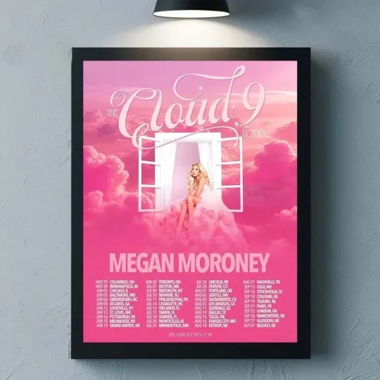Discover Megan Moroney The Cloud 9 Tour 2026 North America Poster