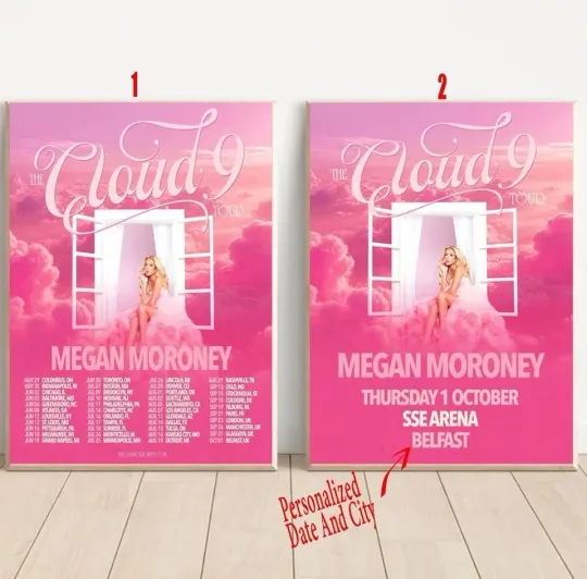 Discover Megan Moroney 2026 Tour The Cloud 9 Tour Dates Poster