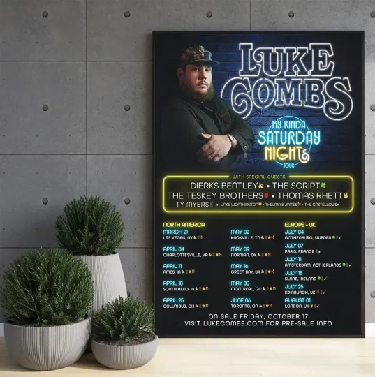 Discover Lukee Comb 2026 – My Kinda Saturday Night Tour Poster